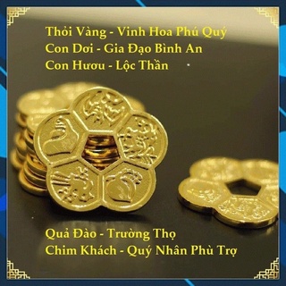 Hoa Mai Kim Tiên Kèm Hộp Gấm - Đồng Xu Hoa Mai Giá Sỉ