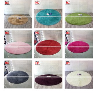 Thảm trải sàn lông xù hình tròn đường kính 1,6 m