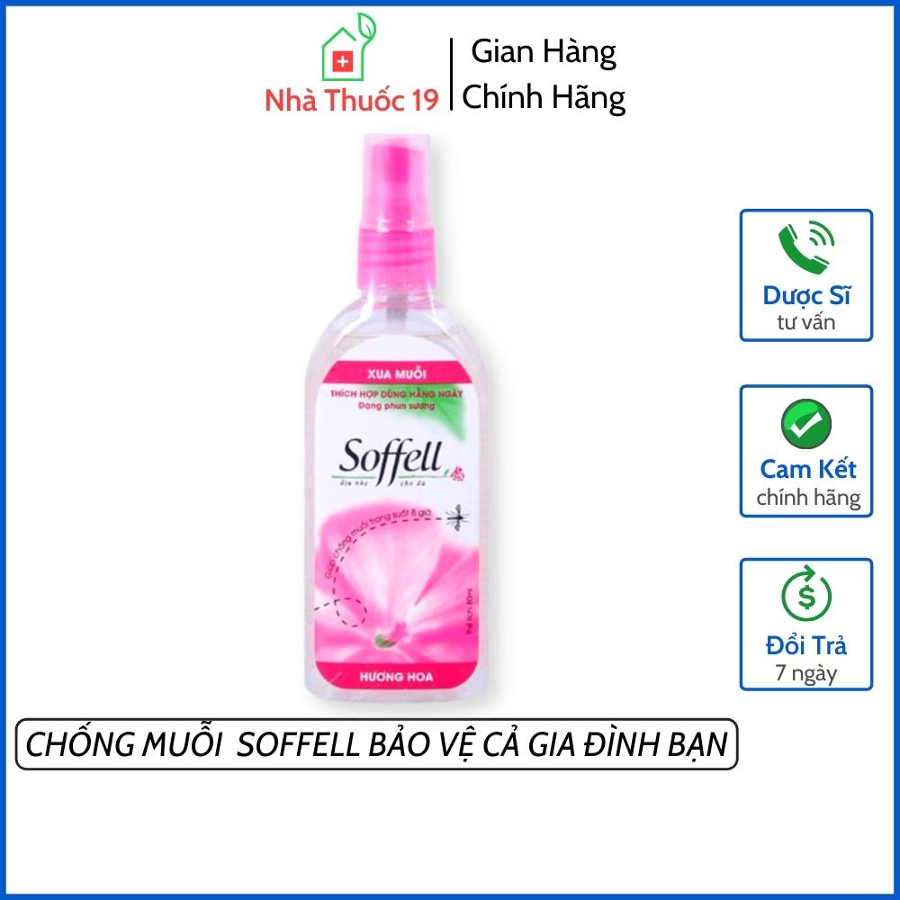 XỊT CHỐNG MUỖI SOFFELL HƯƠNG HOA LỌ 80ML BẢO VỆ CHO CẢ GIA ĐÌNH BẠN