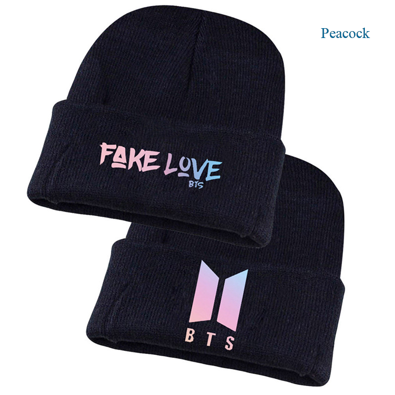 Mũ beanie Trùm Đầu In Chữ Bts