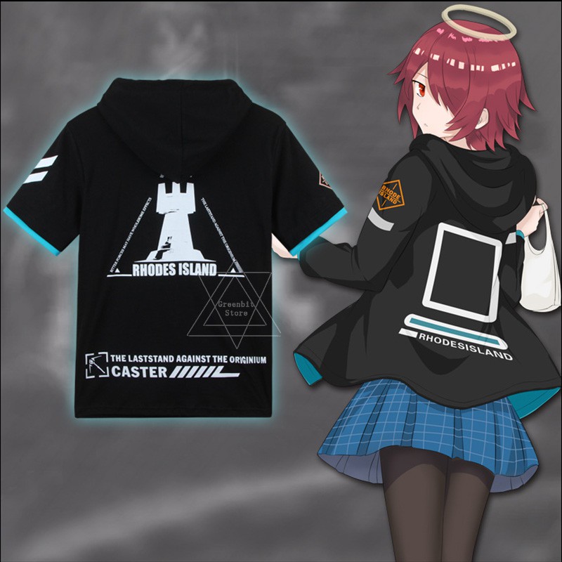 Áo khoác hoodie tay dài in họa tiết anime Arknights Amiya thời trang