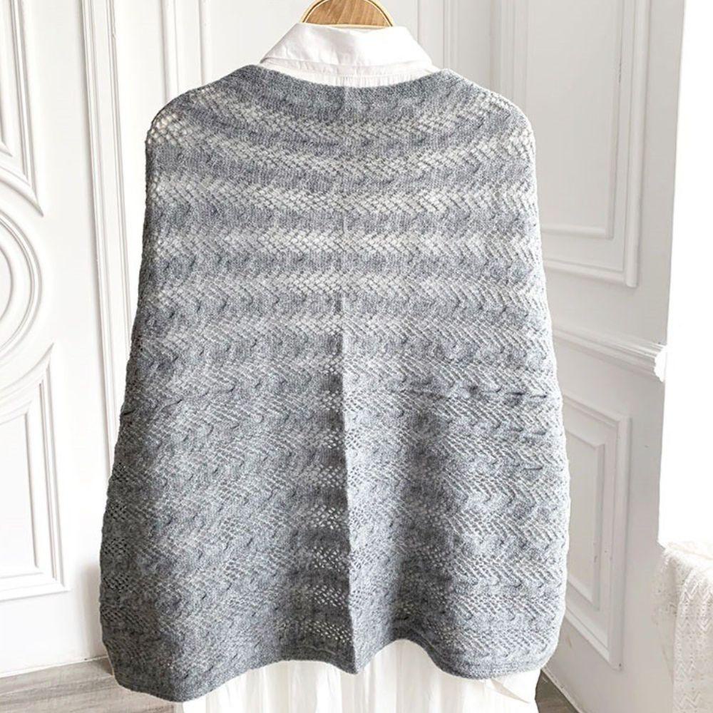 Khăn Choàng Len Cashmere Đính Nút Thời Trang Thu Đông Hàn Quốc Cho Nữ