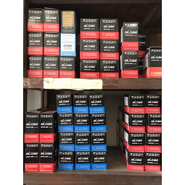 Ắc quy xe máy Globe các loại đủ thông số.