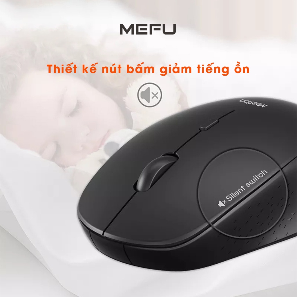 Chuột không dây Meetion R570 Silent chính hãng - Giảm ồn, USB 2.4Ghz, DPI 1600, khoảng cách 10m - Bảo hành 2 năm