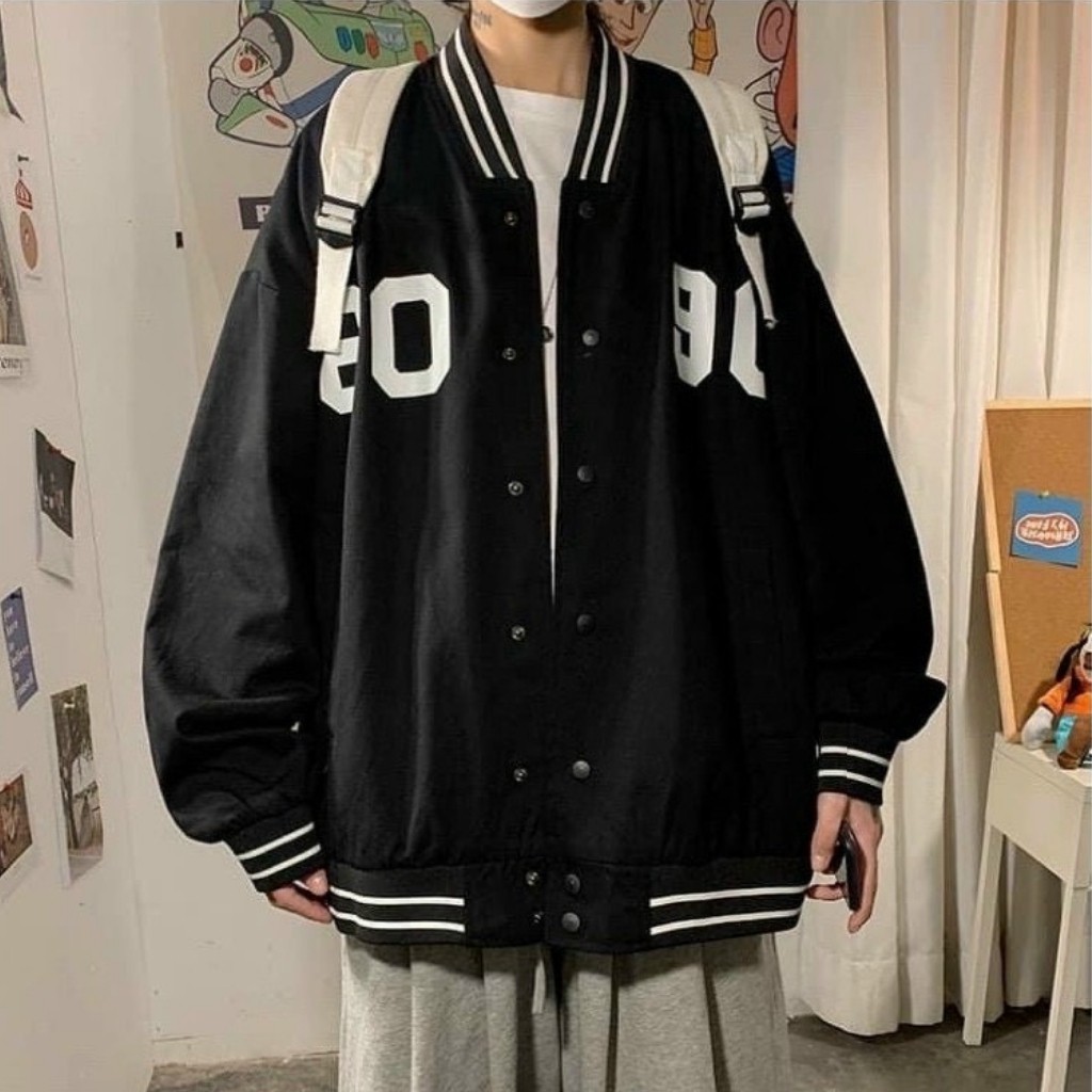 Áo bomber jacket ❤️Áo khoác dù form rộng 2 lớp style Unisex cho nam nữ JK03