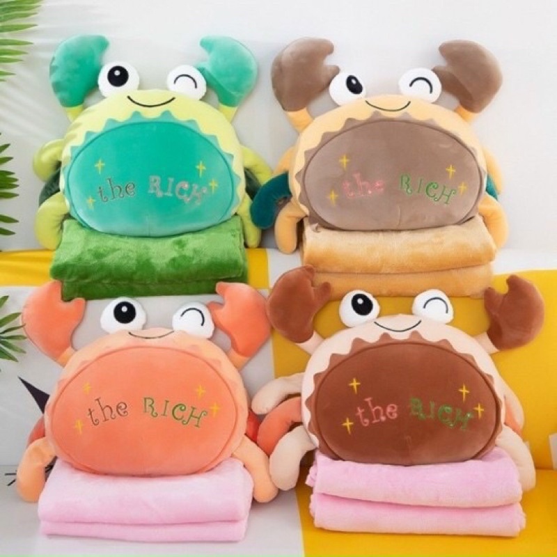 Bộ chăn gối văn phòng hình thú gấu bông có mền gối tựa lưng gối tựa lưng văn phòng cute dễ thương 3in1 ( chăn 160*110cm)