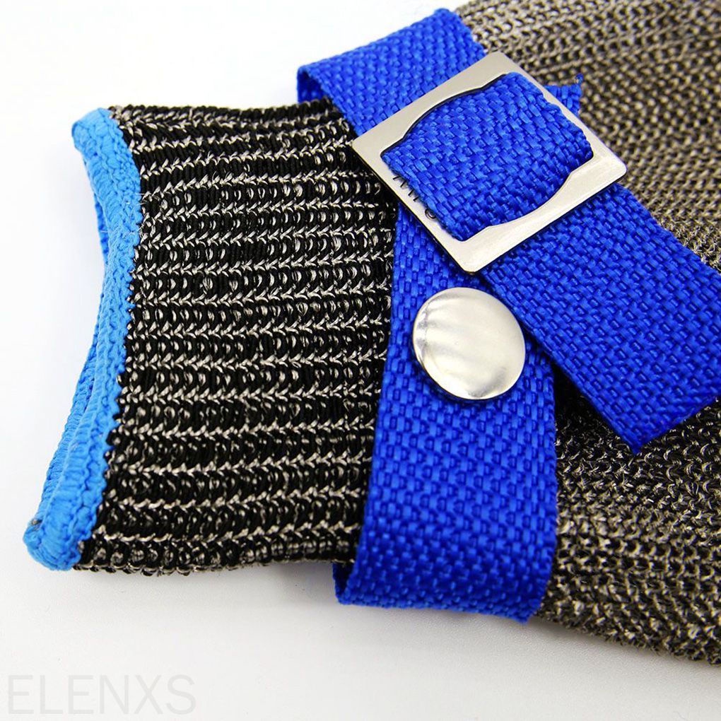 Găng tay dây lưới kim loại + găng tay cotton bảo vệ tay an toàn