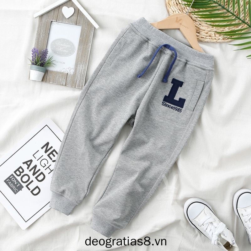 Quần thể thao bé trai các mẫu mùa xuân và mùa thu và các mẫu mùa đông cùng với nhung kiểu dáng phương tây, trẻ em lớn, quần trẻ em trẻ em, thun rời thông thường