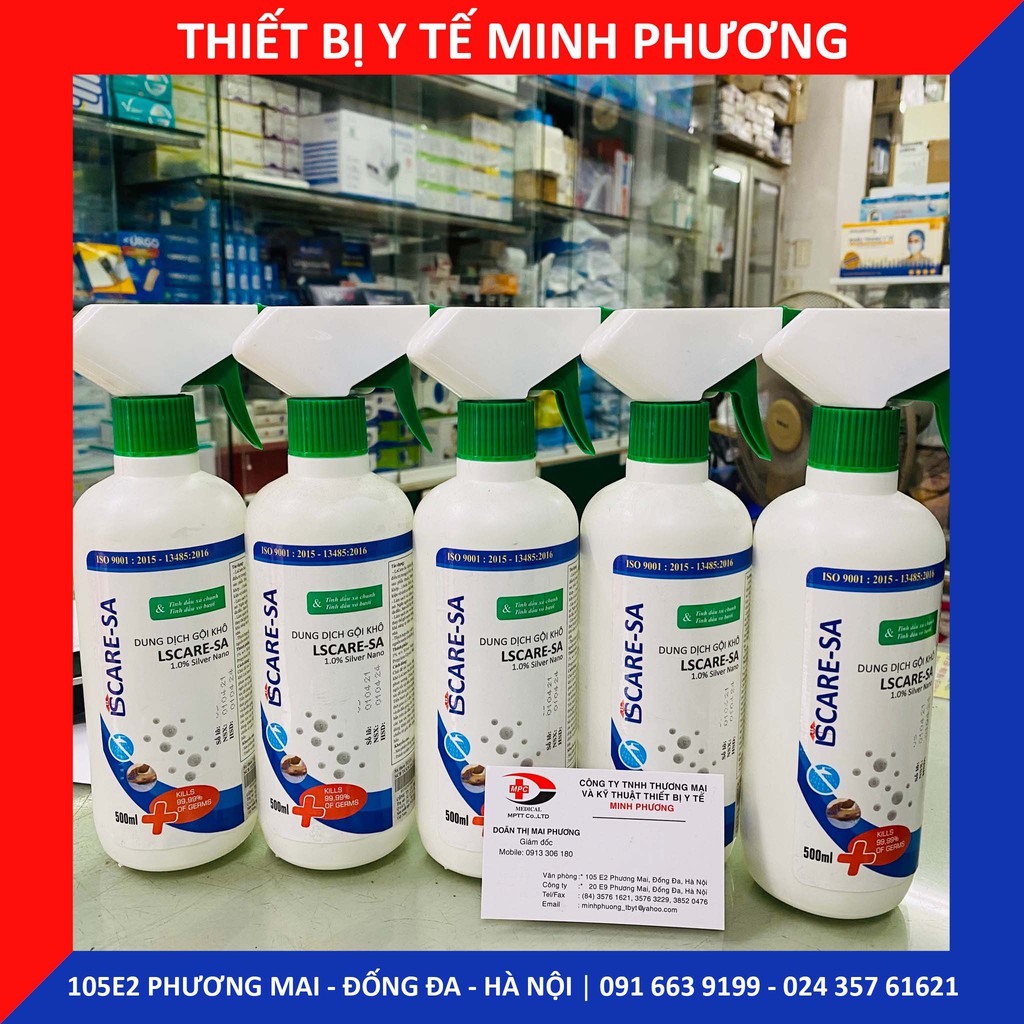 Dung dịch tắm - gội khô LSCARE-BA hương thơm nhẹ chai 500ml