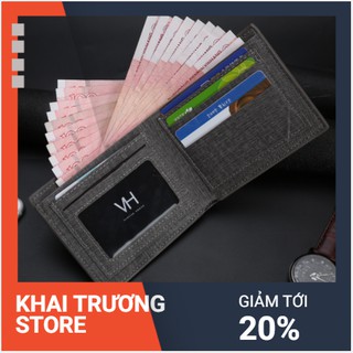 Ví gấp cao cấp nam cầm tay vải Jean cao cấp