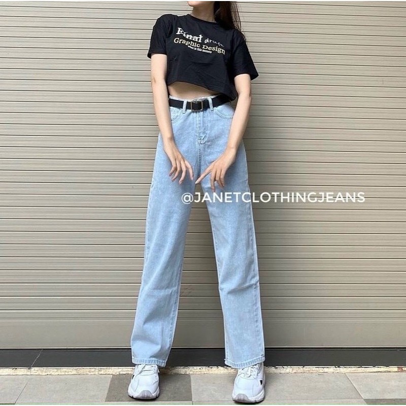 QUẦN JEANS HIGHT CULOTES form chuẩn cao ống suông rộng tôn dáng có 3 màu