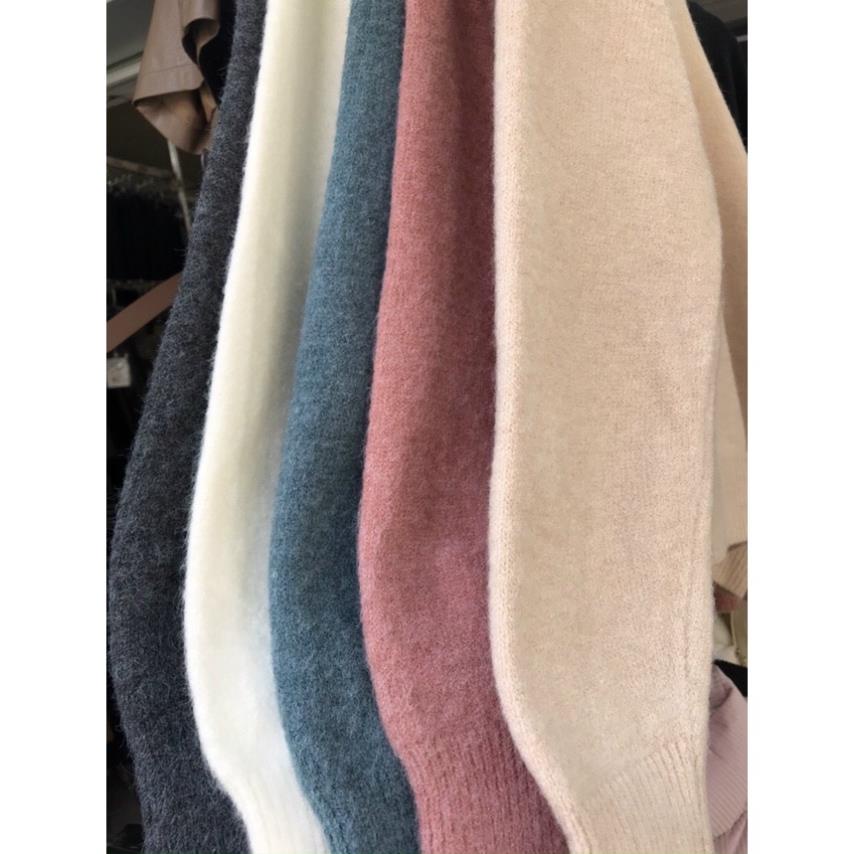 Áo len tay bồng, áo len cổ lọ nữ form rộng chất len mịn form chuẩn len dáng xinh xắn tha hồ mix đồ hàng quảng châu xịn | BigBuy360 - bigbuy360.vn