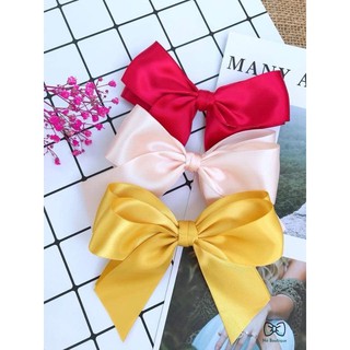 Kẹp tóc handmade nơ satin basic A034