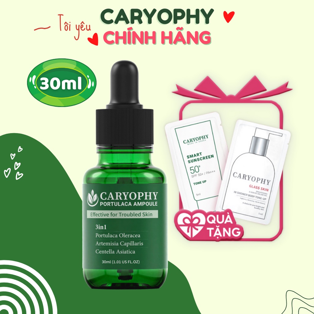 Serum cho da dầu mụn ngăn ngừa ẩn mụn bọc mụn trứng cá các loại mụn và thâm Caryophy hàn quốc 30ml