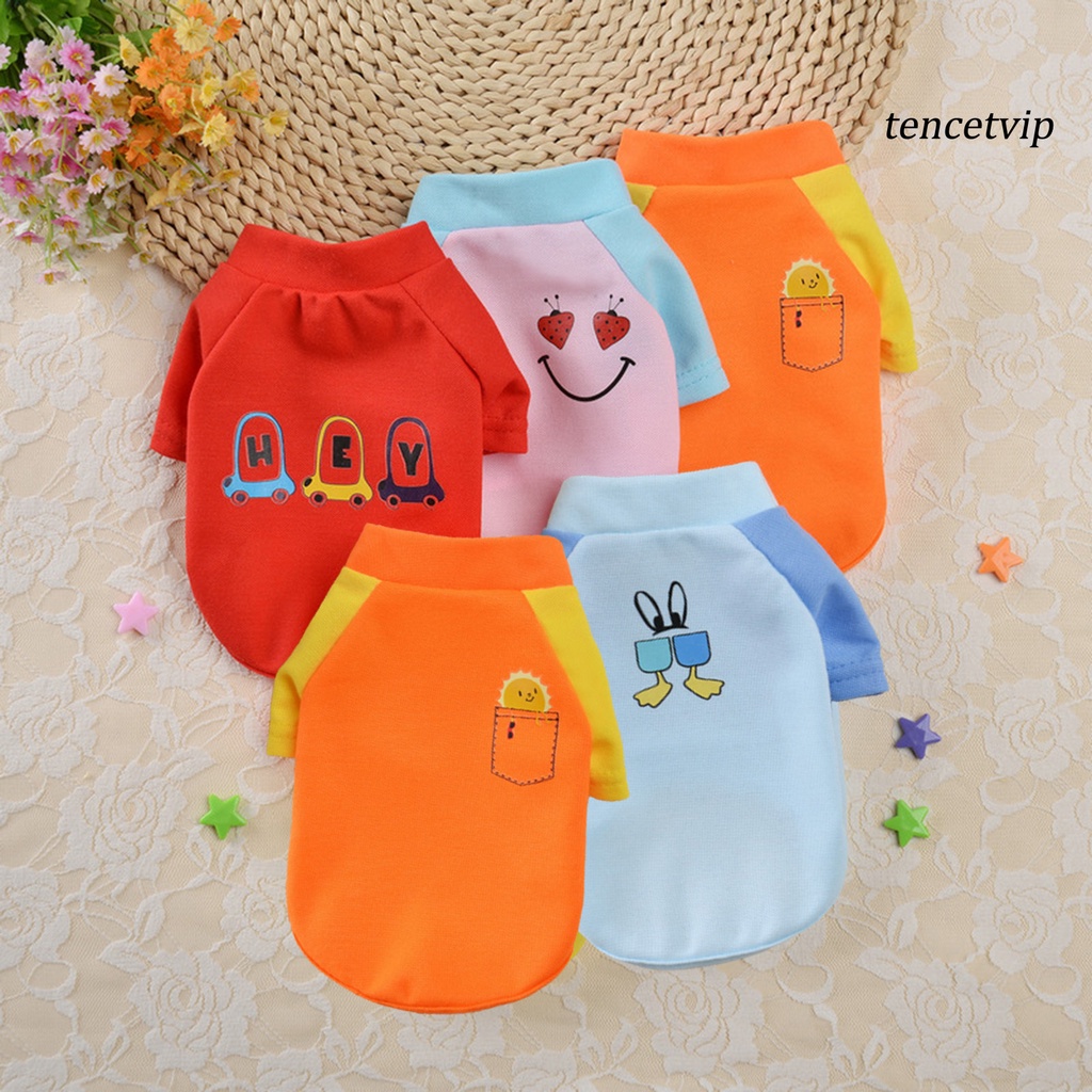 Áo thun sát nách cổ tròn in hình chú chó thời trang mùa hè