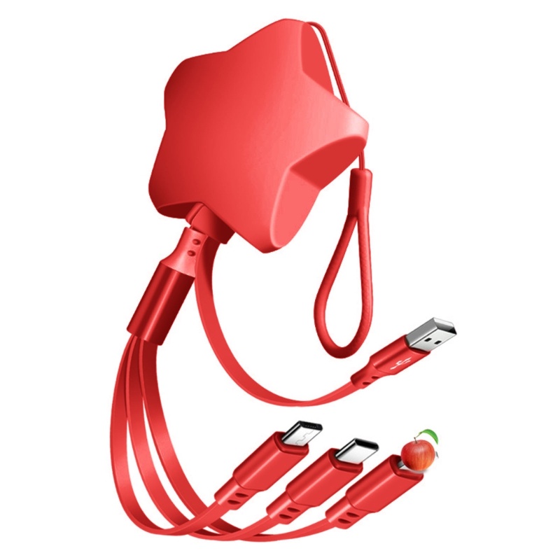 Dây Cáp Sạc Nhanh Truyền Dữ Liệu Micro USB Type-C 6A 3 Trong 1