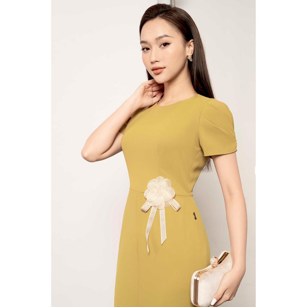 Đầm đuôi cá, tay bồng xếp li, đính hoa MMOutfit M-DA061121360