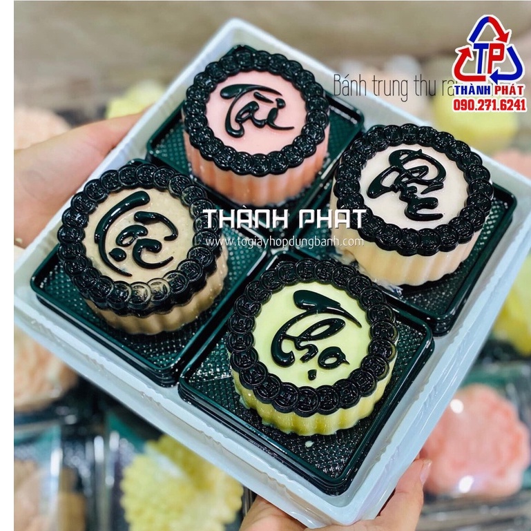 10 Hộp H121 đựng 4 bánh rau câu 3D - đựng cá chép 23cm - đựng 4 cái bánh tròn 10cm