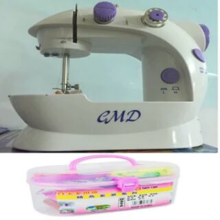 Bộ máy may mini CMD SM-202A + Bộ kim chỉ đa năng 10 cuộn chỉ