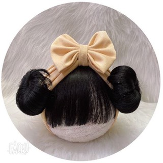 Turban gắn tóc giả cho bé yêu