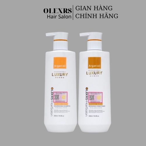 Cặp gội xả OLEXRS Luxury 500ml chống rụng tóc, mọc tóc hiệu quả giúp tóc siêu mềm mượt