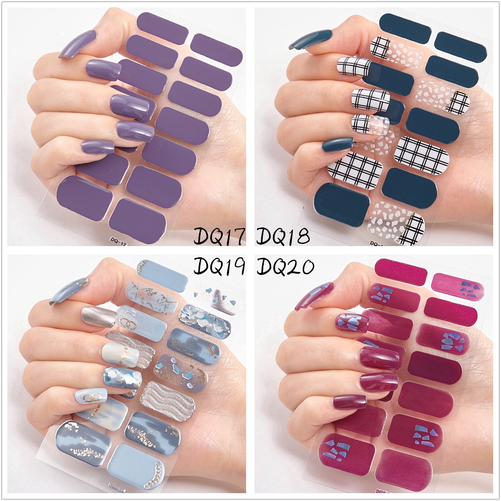 Bộ 14 Miếng Dán 3d Trang Trí Móng Tay Dq01-20