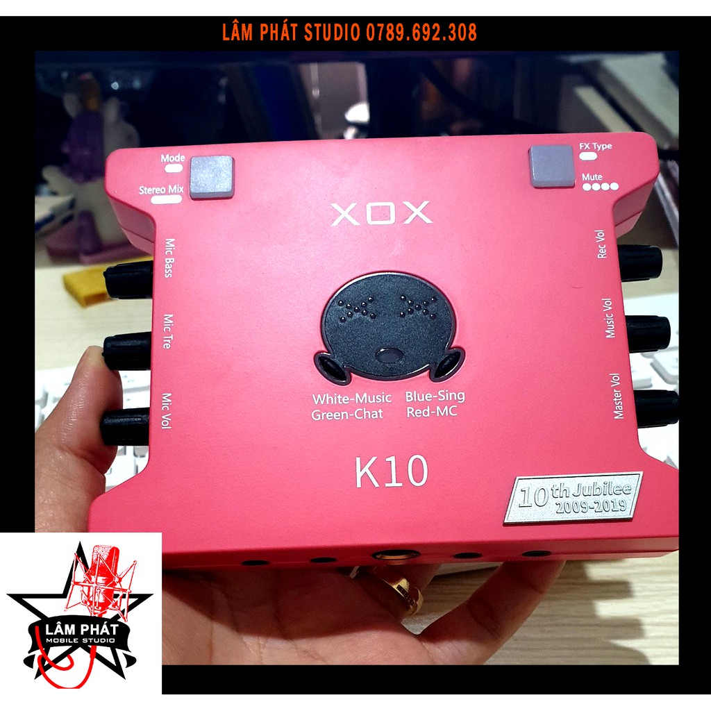 Sound card XOX K10 Phiên Bản Tiếng Anh - Kỷ Niệm 10 Năm Thành Lập Thương Hiệu XOX - Phiên Bản Giới Hạn