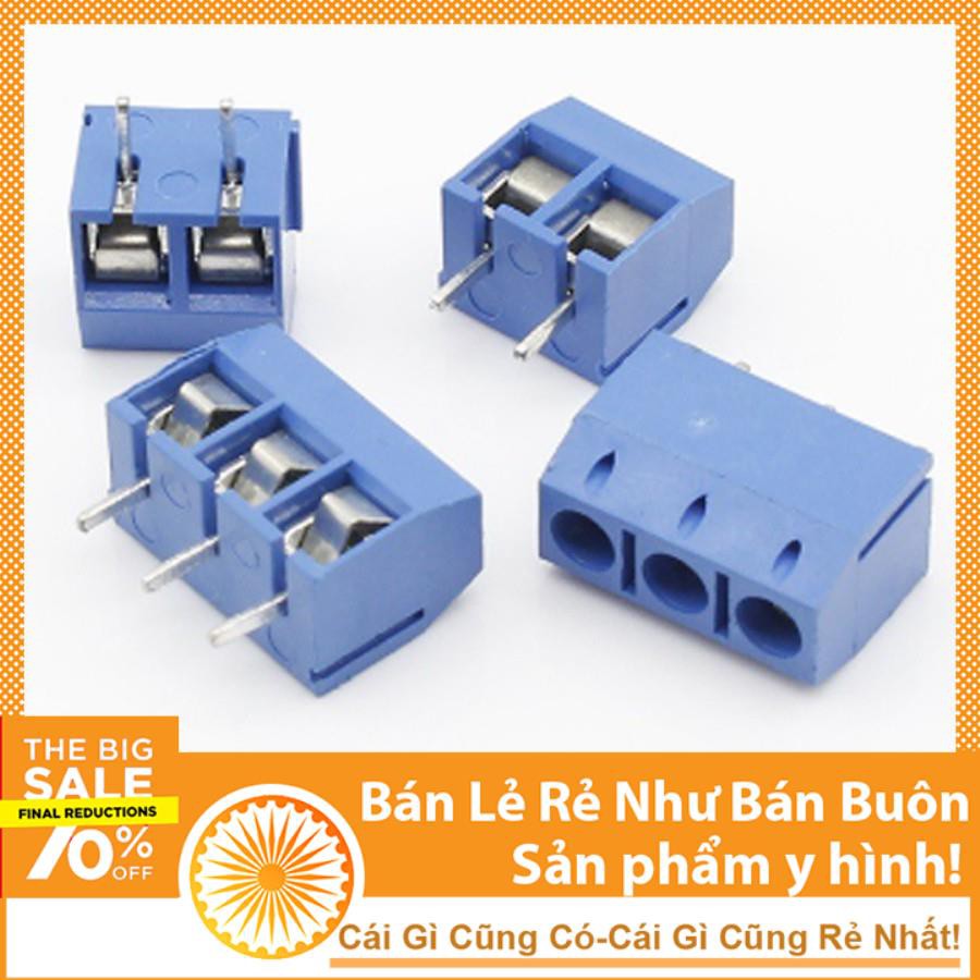 Set 10 đầu nối màu xanh dương KF301 5.08mm 2P 3P 4P 0620