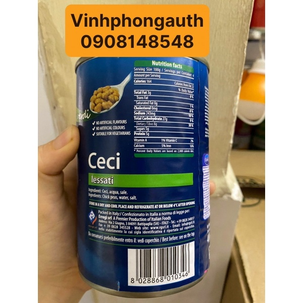 Đậu Chick Peas 400gr EUFOOD