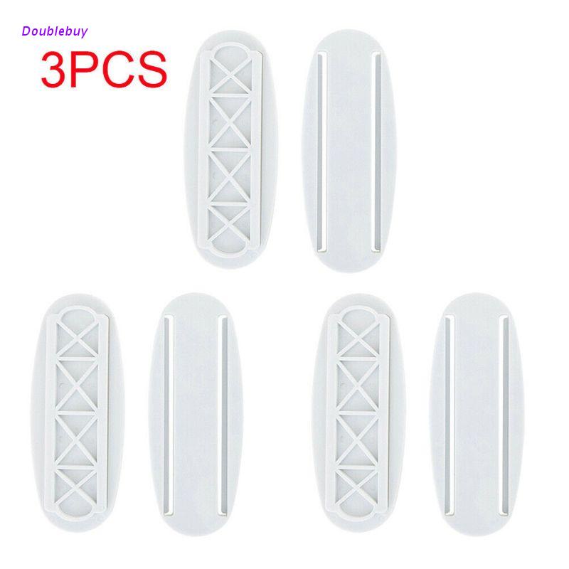 Set 3 Miếng Dán Cố Định Ổ Cắm Màu Trắng Gắn Tường Tiện Dụng