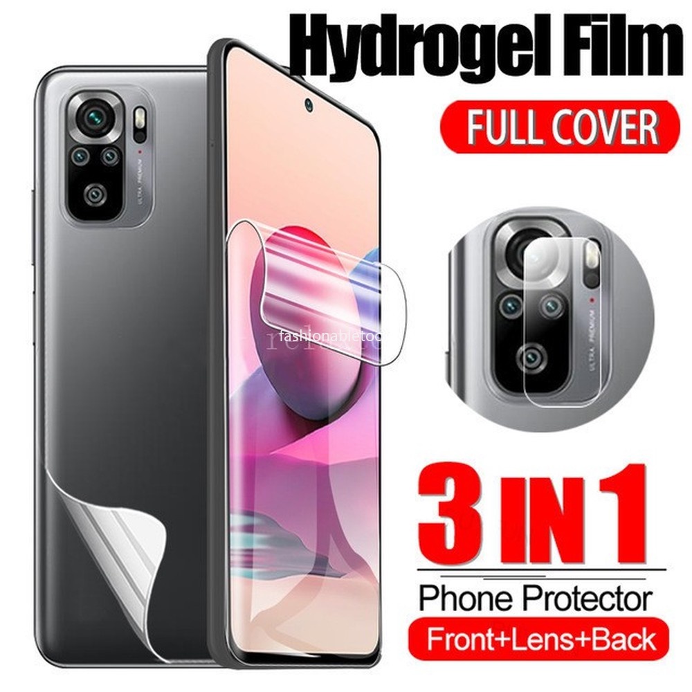 Phim Dán Hydrogel 3 Trong 1 Cho Xiaomi Redmi Note 11 10 pro + 10pro 10s 11pro + 11t Note10pro Note10s Note11 Note11pro 4G 5G Note10 pro