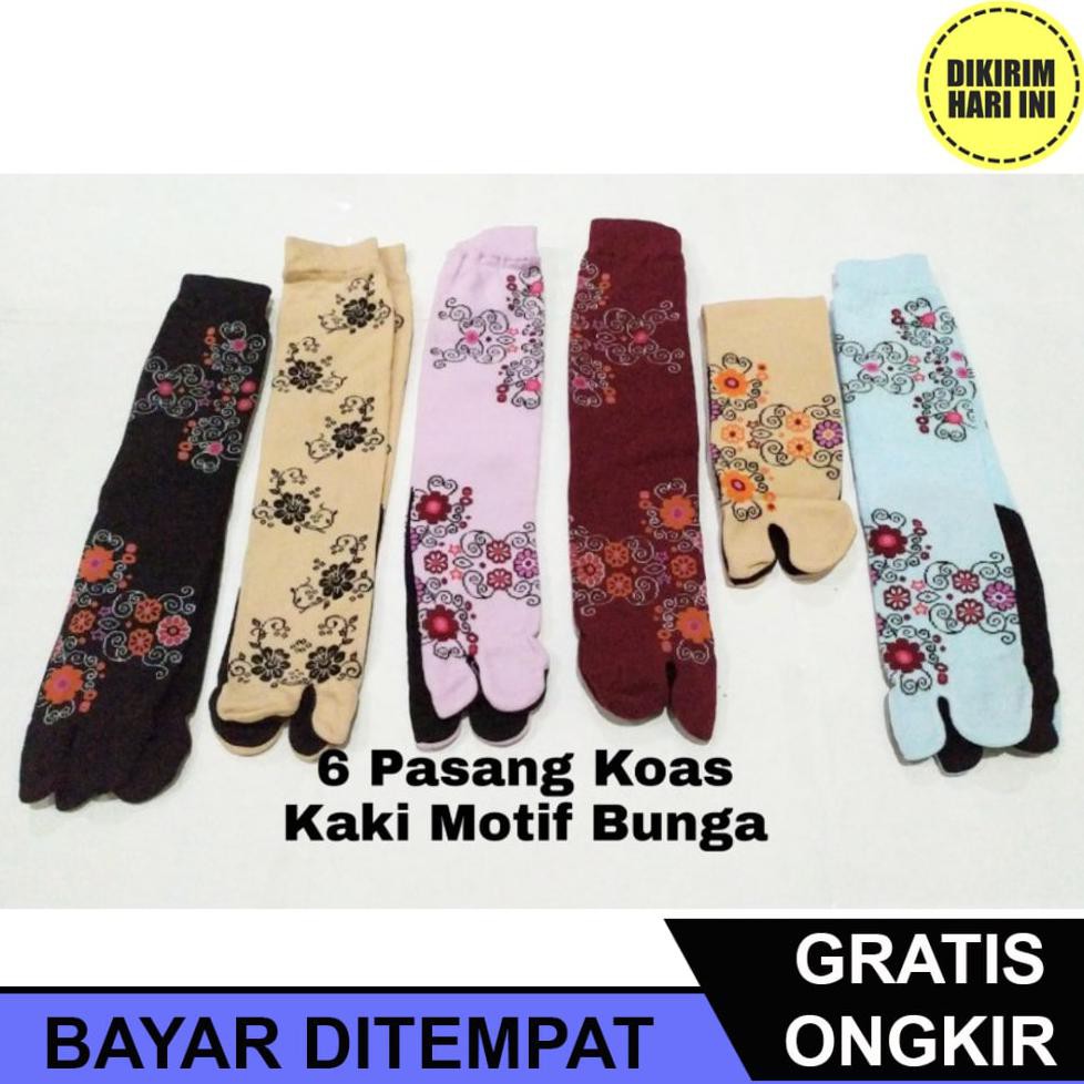 Set 6 Đôi Vớ Đen Xd4356 Ngón Chân