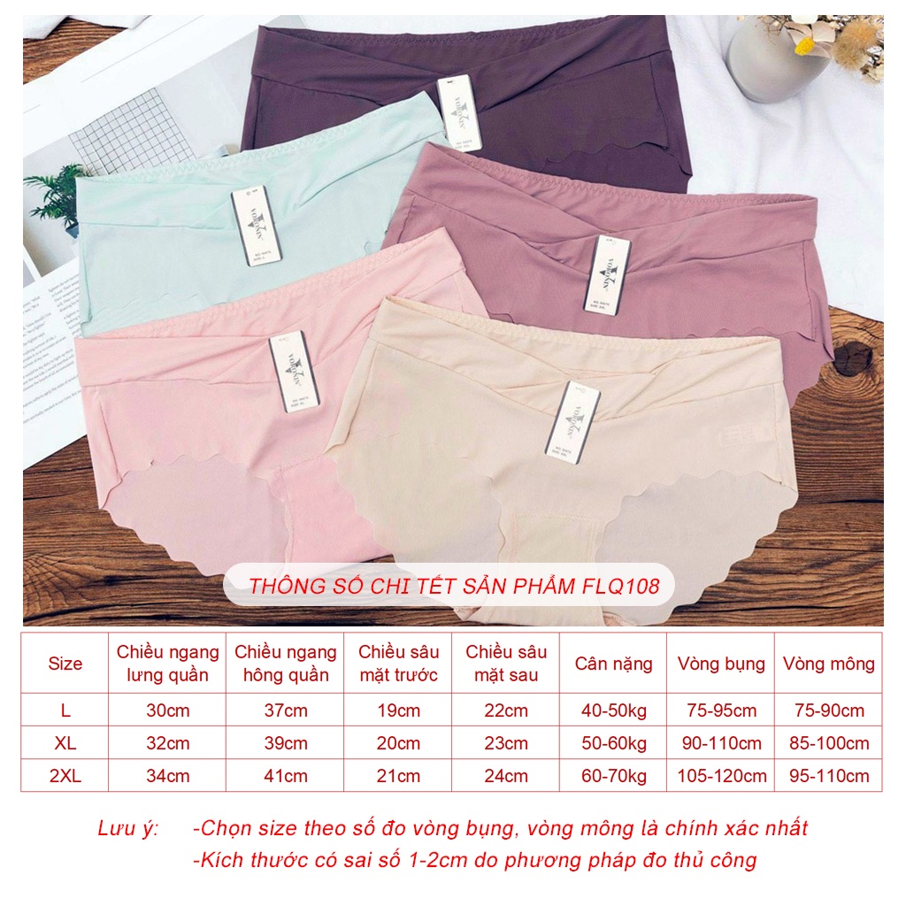 Quần lót bầu đúc su gân tăm cạp chéo không lộ viền bigsize HAVANA FLQ108