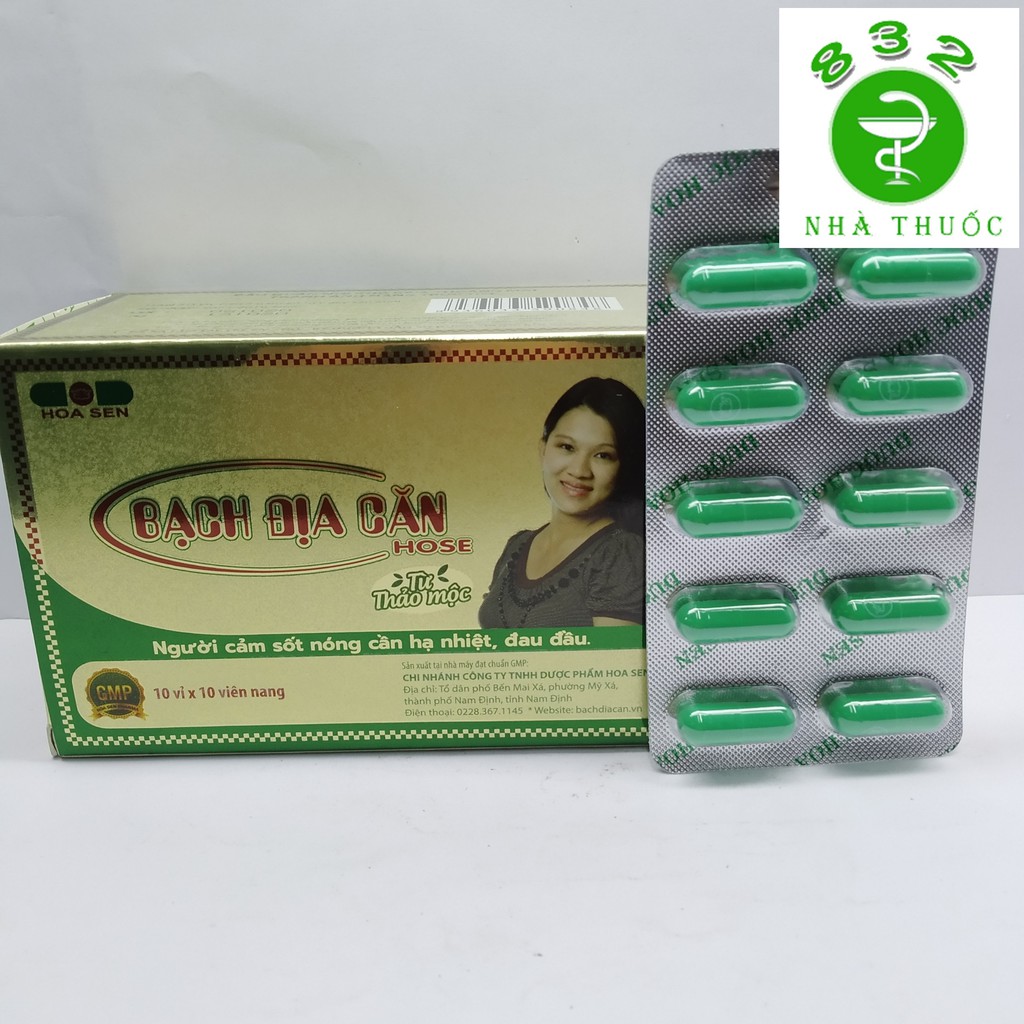 BẠCH ĐỊA CĂN hose  hộp 100 viên
