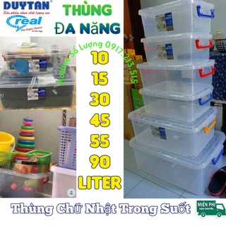 Thùng nhựa trong đựng đồ Đa Năng Duy Tân 10L/15L/30L/45L/55/90L