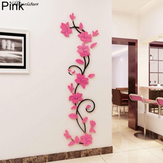 Decal Dán Tường Hình Hoa Hồng 3D Độc Đáo