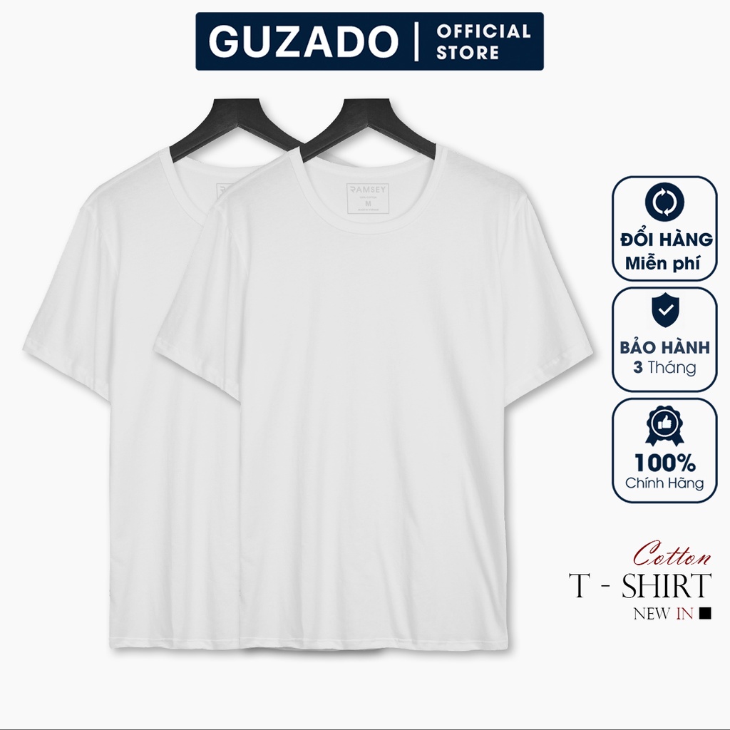 Áo thun nam Guzado Lót Trong Cộc Tay Chất Cotton Cao Cấp,Thấm Hút Cực Tốt,Không Bai Xù RSC202