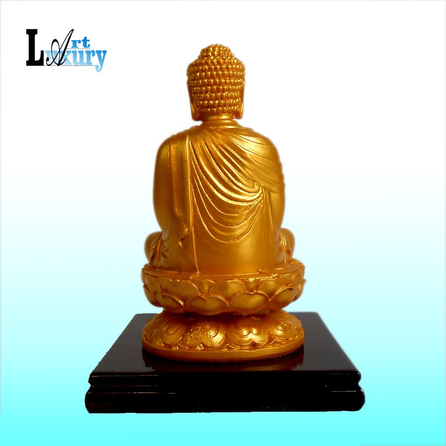 Tượng Phật Thích Ca Mâu Ni  Đế Vuông  trang trí bàn làm việc 11 cm TPT034 - Luxury Art