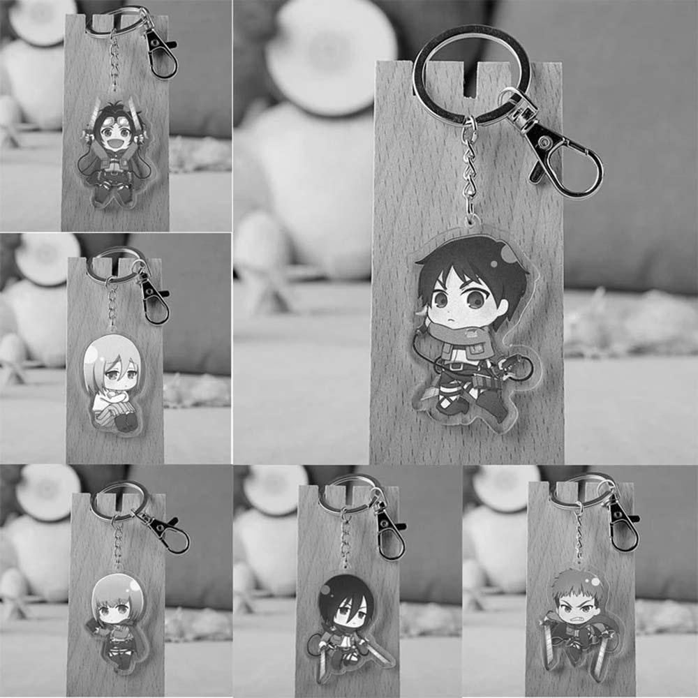 IVORY Móc Chìa Khóa Xe Hơi Hai Mặt In Hình Attack on Titan Độc Đáo Cho Nam Và Nữ