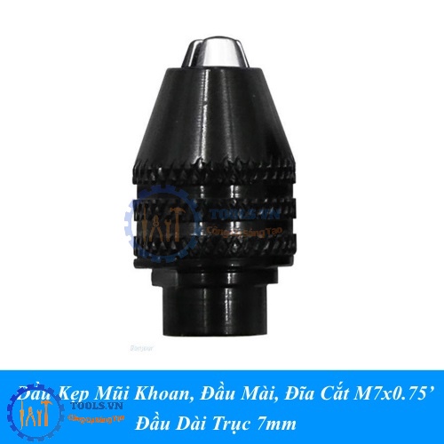 ĐẦU KẸP MŨI KHOAN, ĐẦU MÀI, ĐĨA CẮT M7X0.75’ ĐẦU DÀI TRỤC 7MM
