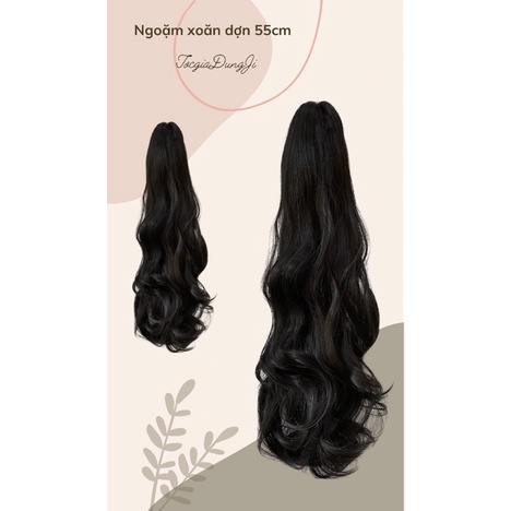 tóc giả Ngoặm xoăn dài đen