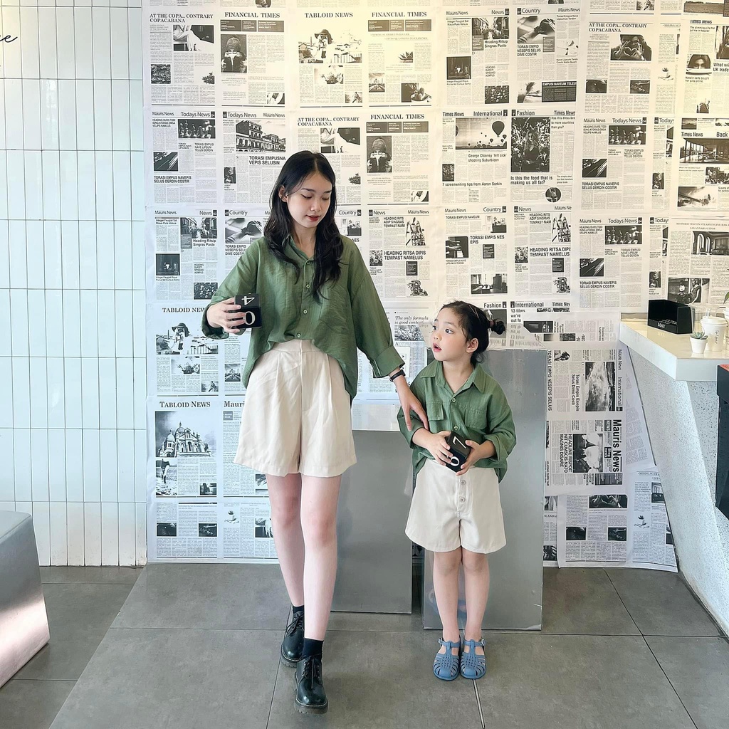 Set Đồ Đôi Mẹ Và Bé Gái 2022 - Áo Đôi Mẹ & Bé