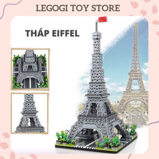 Đồ chơi lắp ráp tháp eiffel pháp 3585 mảnh gạch nhỏ mô hình kiến trúc gạch nanoblock kì quan thế giới legogi