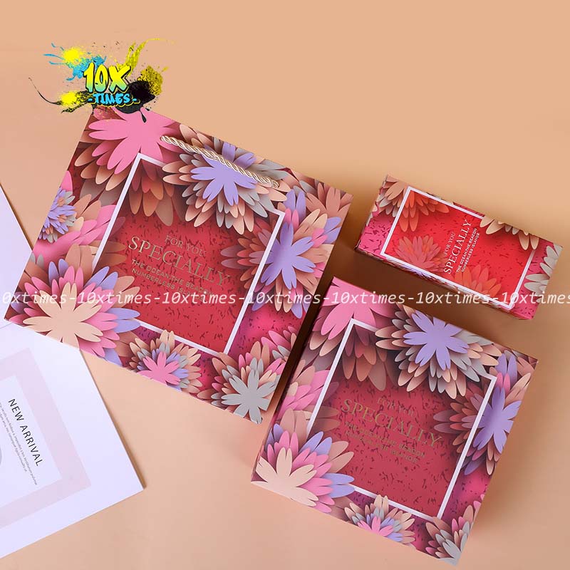 Hộp túi giấy đựng quà tặng đỏ Specially sang trọng tặng sinh nhật bạn gái bạn trai đối tác, valentine, ngày lễ có quai