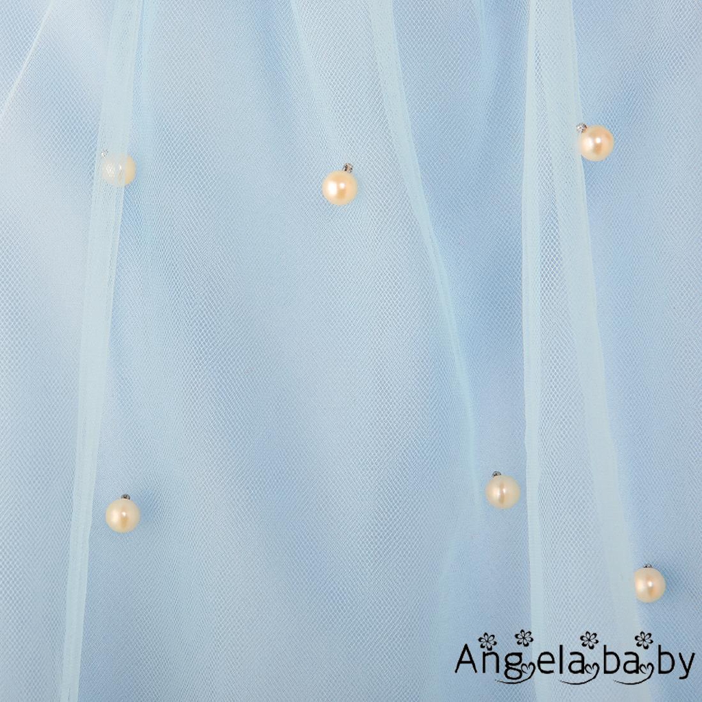Kids Baby Girl Princess Party Dress Pearl Tulle Dresses Summer Sundress