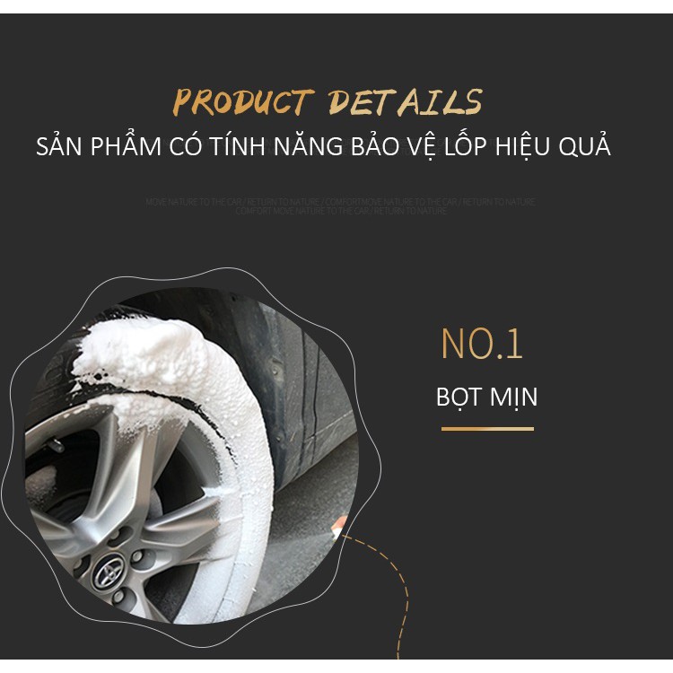 Bình Xịt Làm Mới Và Bảo Vệ Lốp Xe Cao Cấp 650ml