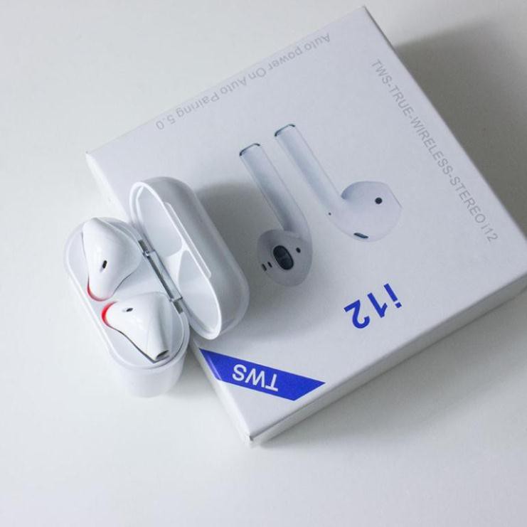 [ Xả Kho ] Tai Nghe Bluetooth không dây i12 TWS 5.0 , Cảm Biến Vân Tay,  Bass hay | BigBuy360 - bigbuy360.vn