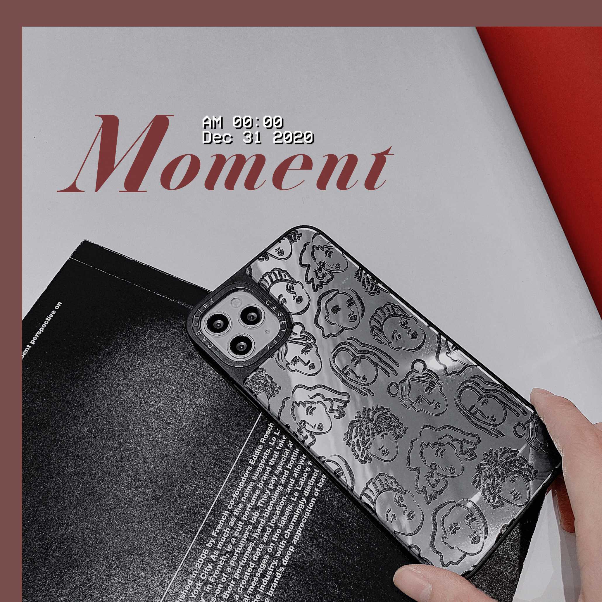 【Luxury + Mirror casetify 】case iphone 11 pro max iphone 6 plus iphone xs max iphone 12 pro max iphone xr iphone se2020 iphone 6s case iphone 7 plus iphone 8 pls iphone 12 mini Mặt Gương Độc Đáo Cho