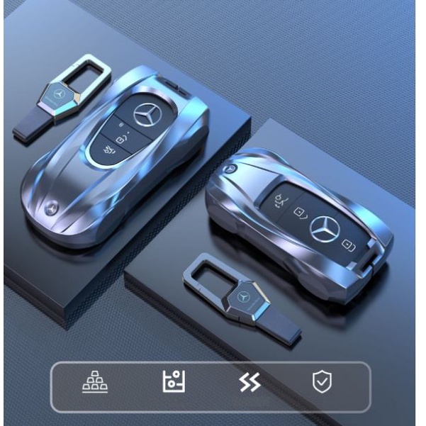 Vỏ ốp chìa khoá xe hơi, Bọc chìa ô tô Mercedes Benz, Mẹc C, E, S, GLC, GLE, GLS GLA