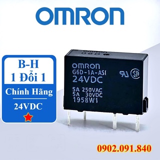 Rơ le nguồn 4 chân 5A 24V/DC G6D-1A-ASI BY OMB Omron, power relay